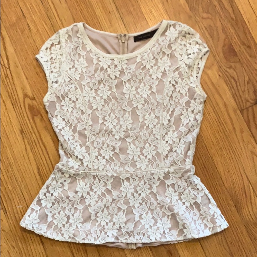 Lace peplum top